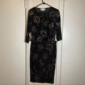 Crop Top and Midi Skirt Mesh Burnout Set 1x